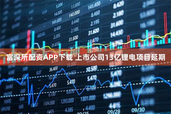 富深所配资APP下载 上市公司13亿锂电项目延期